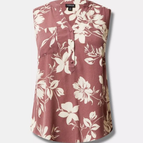Torrid Harper Washable Gauze Sleeveless Pullover Blouse in Emma floral - Size 3 - Picture 1 of 15